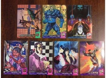 '94 Fleer Ultra X-Men - 7 Trading Card Lot - Wolverine Vs. Lord Shingen, Apocalypse , Inferno