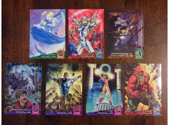 '94 Fleer Ultra X-men - 7 Trading Card Lot - Iceman, Magik, Wolverine Vs Hellfire Club
