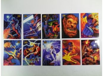 Marvel Masterpieces 1994 - 10 Trading Card Lot - Hulk, Invisible Woman, Thanos