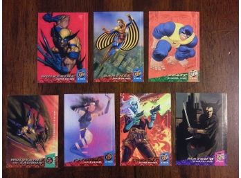 '94 Fleer Ultra X-Men - 7 Trading Card Lot - Wolverine, Beast, Psylocke