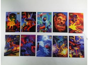 Marvel Masterpieces 1994 - 10 Trading Card Lot - Spider-Man, Green Goblin, Morbius
