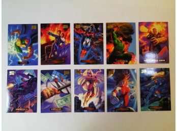 Marvel Masterpieces 1994 - 10 Trading Card Lot - Vision, Black Widow, Punisher