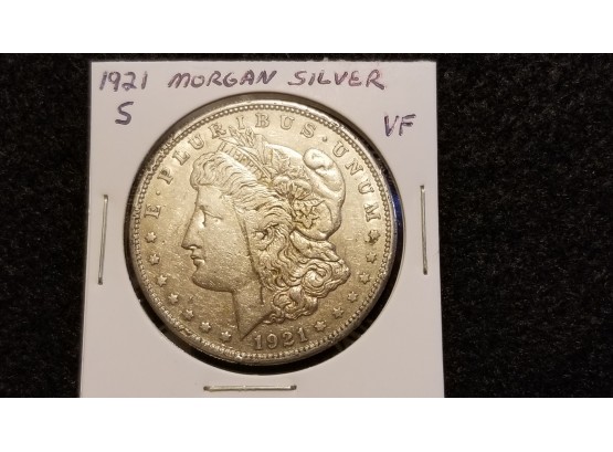US 1921 S Morgan Silver Dollar - 100 Year Anniversary Of Last Silver Morgan