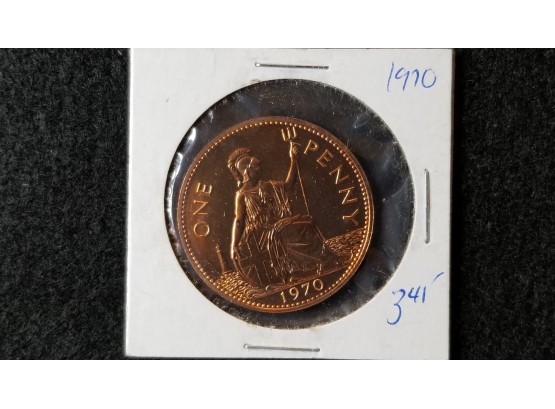 UK - Great Britain 1970 Penny - Mint - Proof/Like
