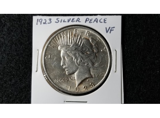 US 1923  Silver Peace Dollar - Very Fine
