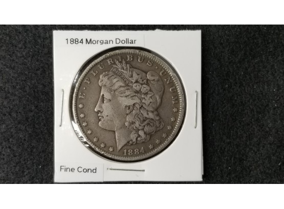 US 1884 Morgan Silver Dollar - Philadelphia - Fine