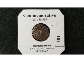 Ancient Roman Coin - Commemorative Coin - 330 - 333 AD (over 1500 Years Old)