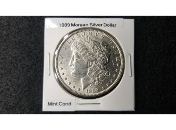 US 1889 Morgan Silver Dollar - Uncirculated Condition