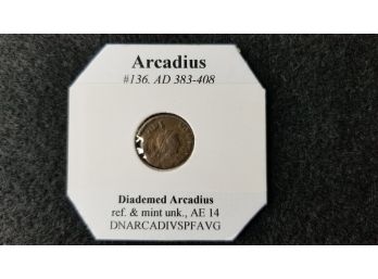 Ancient Roman Coin - Arcadius AD 383 - 408