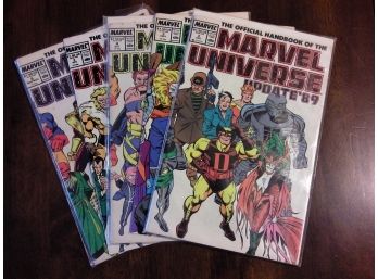 Official Handbook Of The Marvel Universe Update '89 Comic Lot - #2-#6 - 30 Years Old