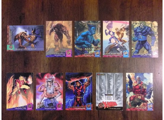 '94 Fleer Ultra X-Men - 10 Trading Card Lot - Juggernaut, Beast, X-Men Blue Team Part 1