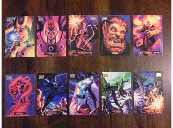 Marvel Masterpieces 1994 - 10 Trading Card Lot - Loki, Magneto, Scarlet Witch