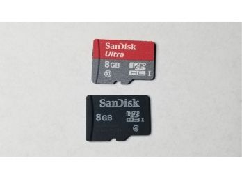 Lot Of 2 - 8 GB Micro SD Cards - Tested And Formatted