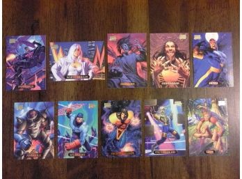 Marvel Masterpieces 1994 - 10 Trading Card Lot - Punisher, White Queen, Morbius