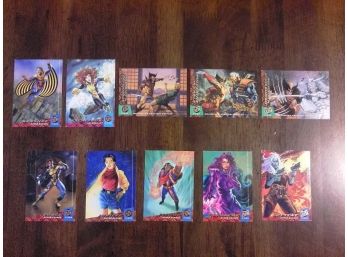 '94 Fleer Ultra X-Men - 10 Trading Card Lot - Banshee, Excalibur Part 1, Wolverine Vs. Lord Shingen