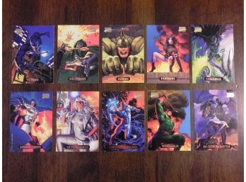 Marvel Masterpieces 1994 - 10 Trading Card Lot - Venom, Dr. Doom, Rhino