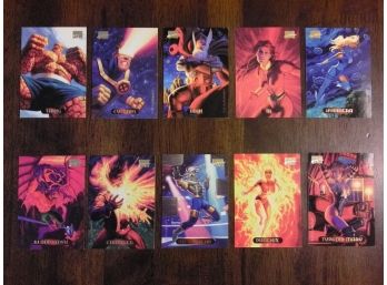 Marvel Masterpieces 1994 - 10 Trading Card Lot - Thing, Cyclops, Odin