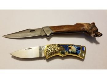 Lot Of 2 Knives - Animal Theme Knives - Bear Knife & Eagle Knife