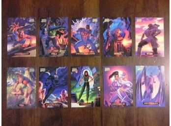 Marvel Masterpieces 1994 - 10 Trading Card Lot - Spider-Man, Hulk, Spider-Man 2099