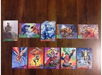 '94 Fleer Ultra X-Men - 10 Trading Card Lot - Professor X, Iceman, Wolverine Vs. Sabretooth