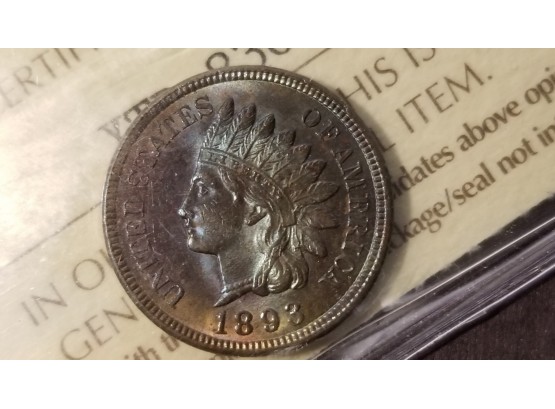 US 1893 Indian Head Penny - MS-60