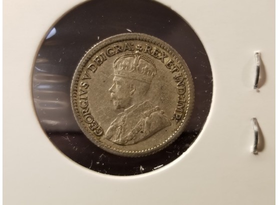 1917 Canadian 5 Cents - Silver - EF