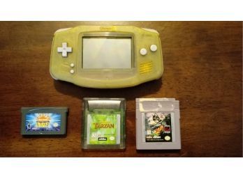 Nintendo Game Boy Advance - Includes Three Game Boy Cartridges - Classic Personal Gaming Console