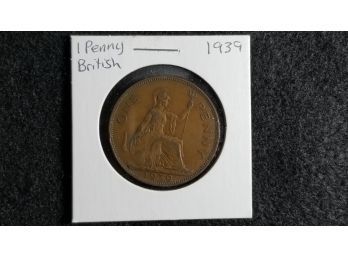 Britain - 1939 British One Penny - Bronze - King George IV - Uncirculated  Condition