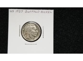 US 1937 Buffalo Nickel In Coin Collection Holder