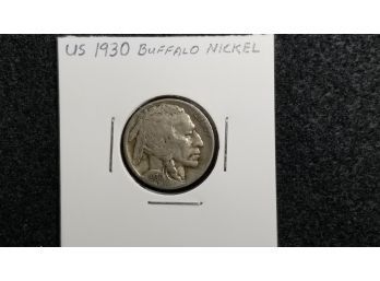 US 1930 S Buffalo Nickel In Coin Collection Holder