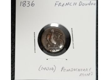 1836 French Doudou With A Rooster - Pondicherry Mint, French India