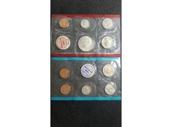 US Coin Mint Set - 1969 Mint Condition Uncirculated Coins In Sealed Plastic Enclosures