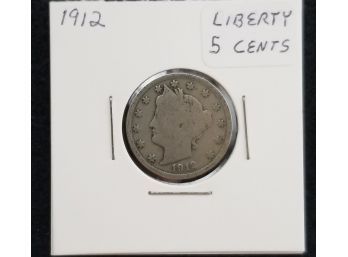 US 1912 Five Cents - Liberty Nickel - VG