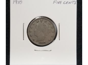 US 1910 Five Cents - Liberty Nickel - VG