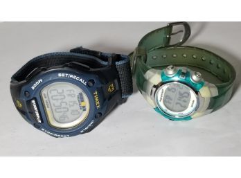 Lot Of 2 Digital Watches - Timex Triathalon And Marathon (by Timex) T5K817