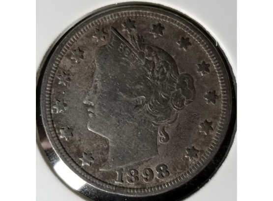 US 1898 Five Cents - Liberty Nickel - Fine