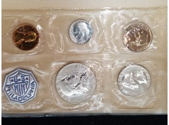 US Coin Proof Set - 1960  Set Of Proof Coins In Envelope - 3 Silver Coins - Brilliant