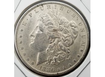 US 1886 Morgan Silver Dollar - Uncirculated With Details