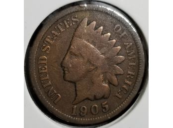US 1905 Indian Head One Cent Penny - Very Fine