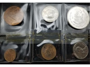 Mexico 1964 Proof Set - Silver Peso And Other Uncirculated Proof Coins