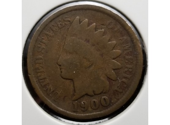 US 1900 Indian Head One Cent Penny - Very Fine