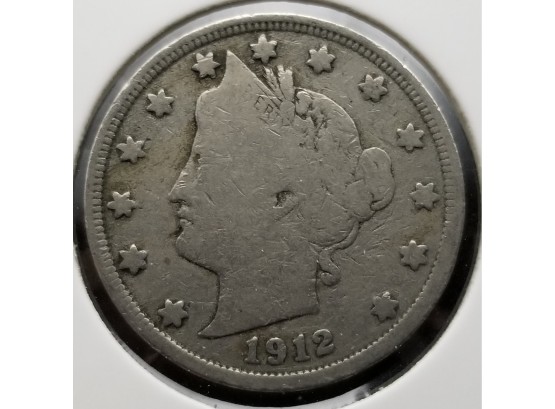 US 1912 Five Cents - Liberty Design Nickel - Fine