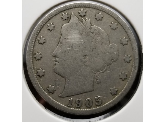 US 1905 Five Cents - Liberty Design Nickel - Fine