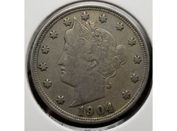 US 1904 Five Cents - Liberty Design Nickel - Fine