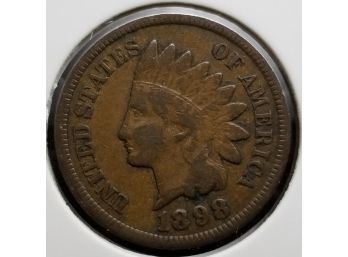 US 1898 Indian Head One Cent Penny - Very Fine