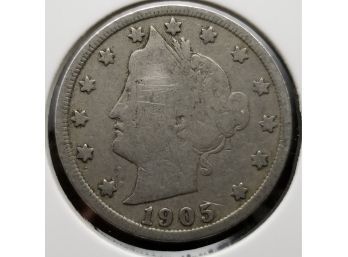 US 1905 Five Cents - Liberty Design Nickel - Fine