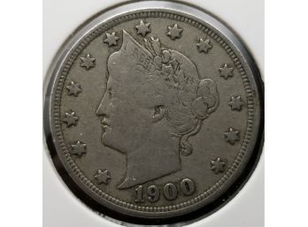 US 1900 Five Cents - Liberty Design Nickel - Fine