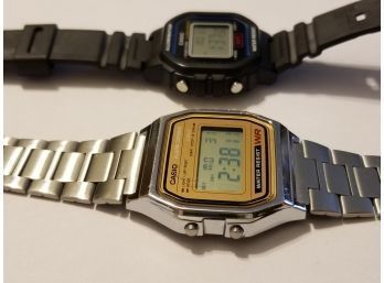 Lot Of 2 Digital Watches - Casio Classic LA20WH & Casio Classic A158WEA-9