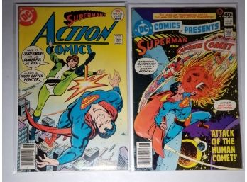 DC Action Comics & DC Comics Presents Superman Lot - Action Comics #472 & DC Comics Presents #22
