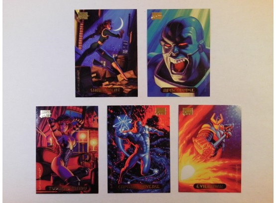 Marvel Masterpieces 1994 - 5 Trading Card Pack - Shadowcat & Apocalypse